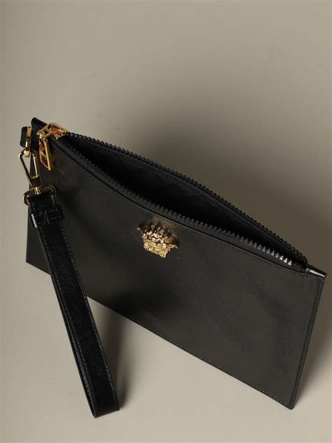 medusa black versace clutch|versace medusa handbags.